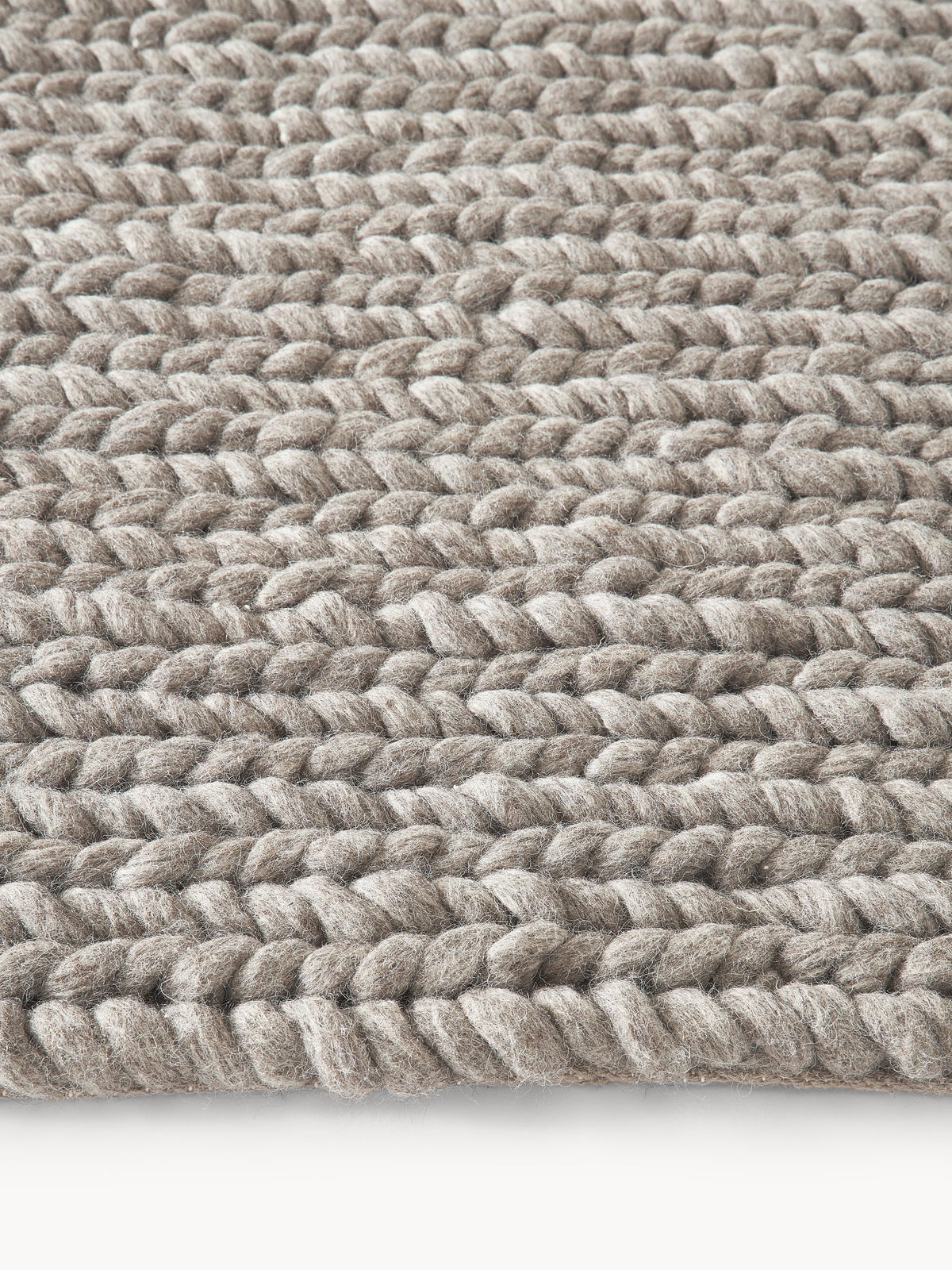 Warehamy Bruna Handmade Wool Rug, Braided Texture