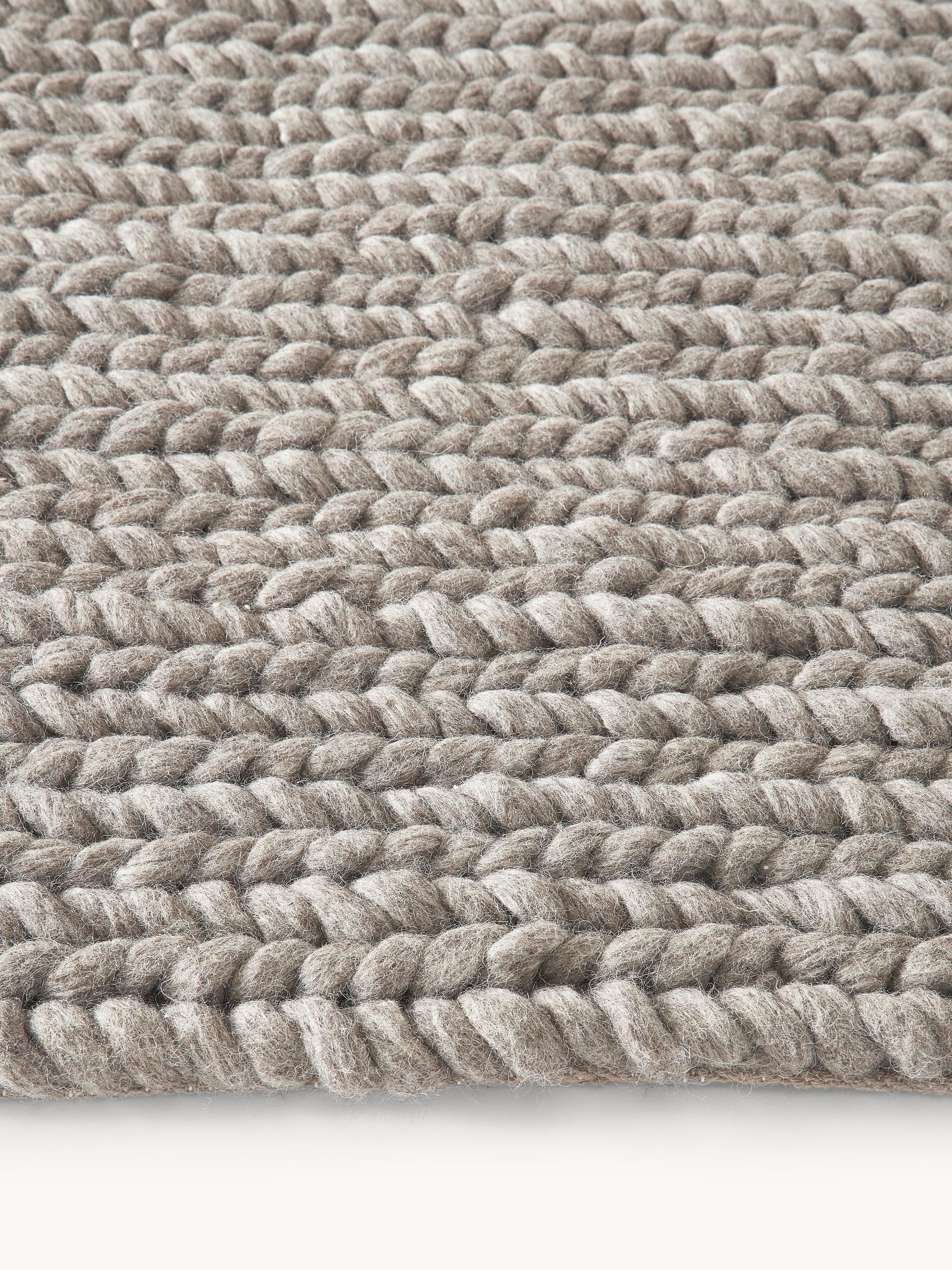 Warehamy Bruna Handmade Wool Rug, Braided Texture