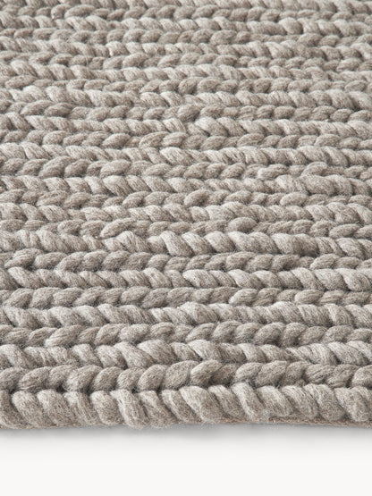 Warehamy Bruna Handmade Wool Rug, Braided Texture