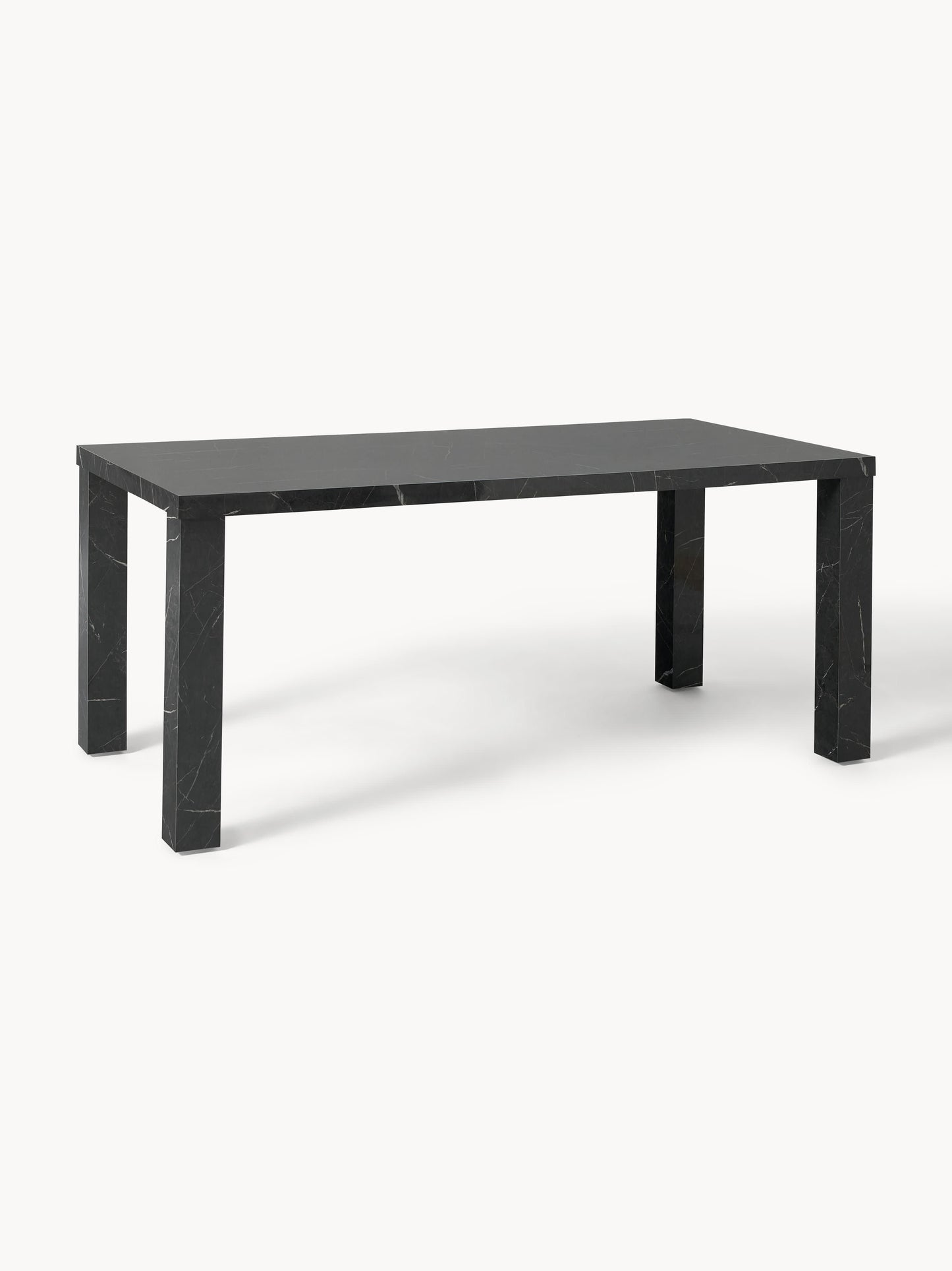 Warehamy Carl Marble-Look Dining Table, Size 180 x 90 cm