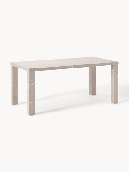 Warehamy Carl Marble-Look Dining Table, Size 180 x 90 cm