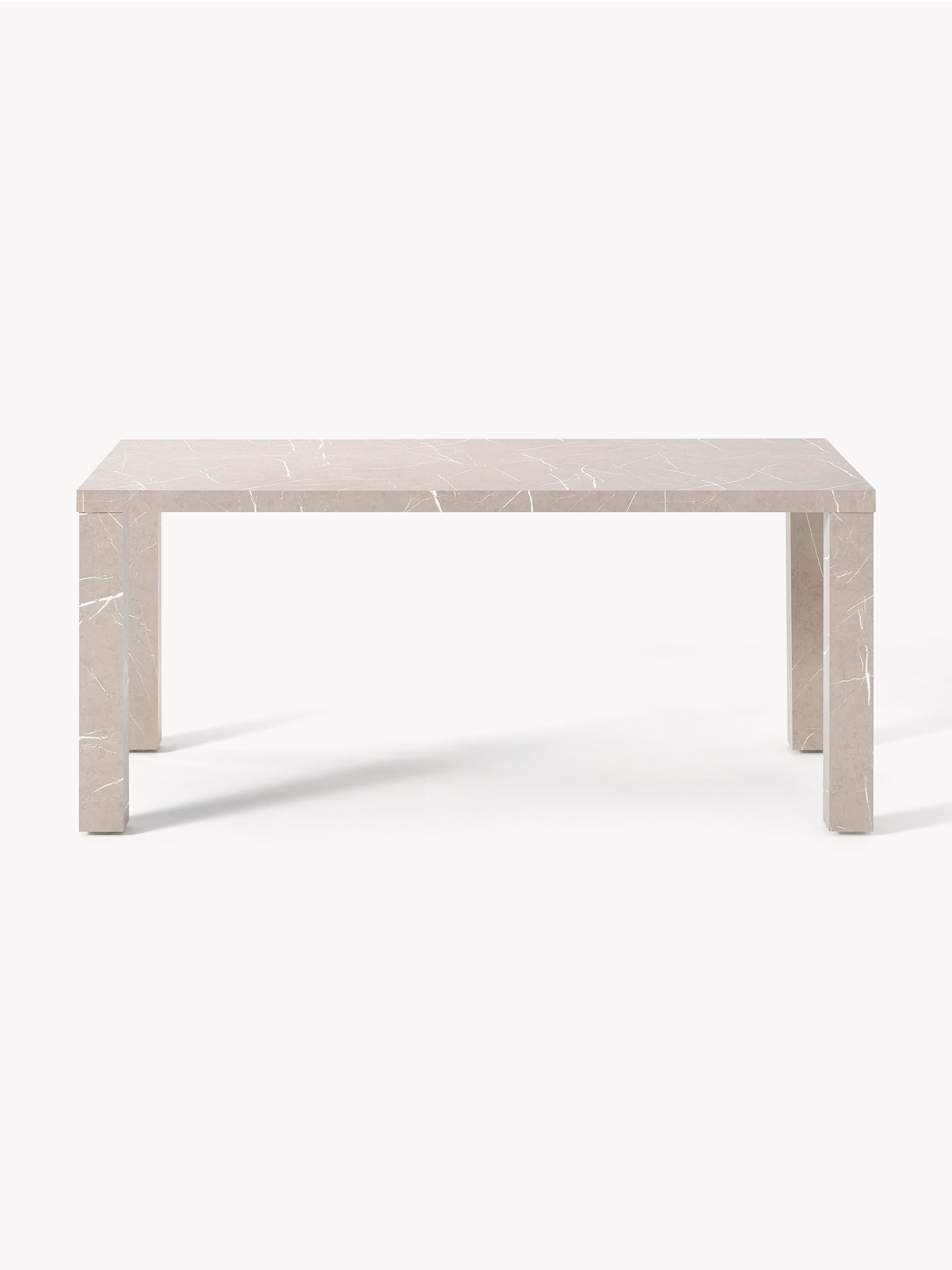 Warehamy Carl Marble-Look Dining Table, Size 180 x 90 cm