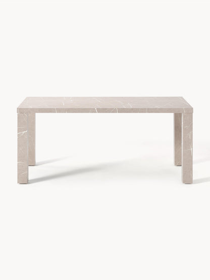 Warehamy Carl Marble-Look Dining Table, Size 180 x 90 cm
