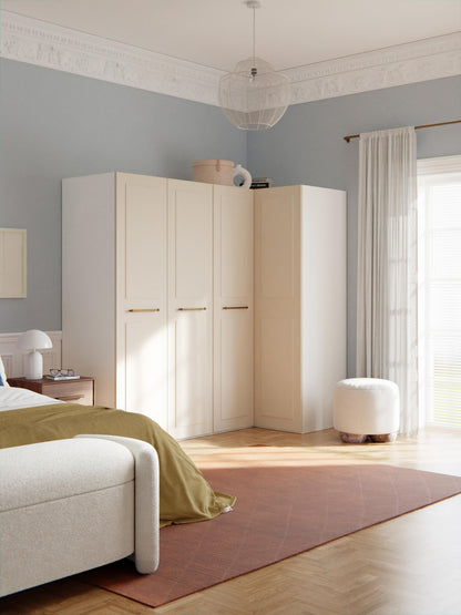 Warehamy Charlotte Corner Modular Wardrobe, 215 cm Wide, in Various Sizes