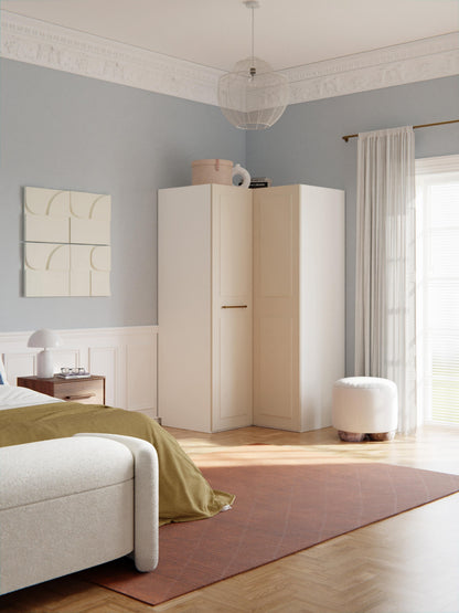 Warehamy Charlotte Corner Wardrobe, 115 cm Wide, Modular