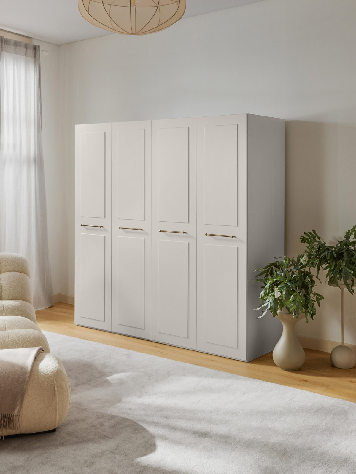 Warehamy Charlotte Hinged-Door Modular Wardrobe, 200 cm Wide, in Various Sizes