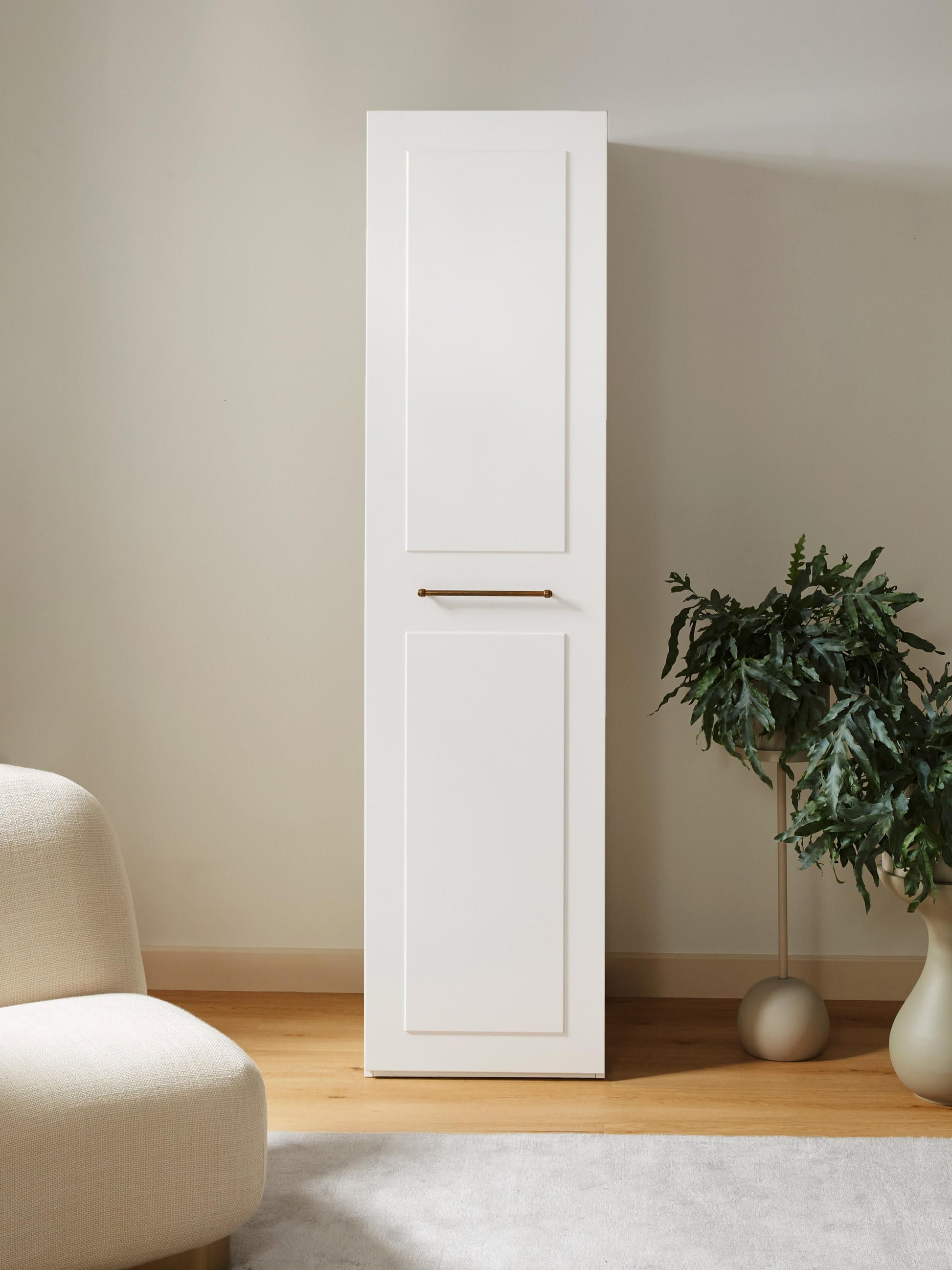 Warehamy Charlotte Hinged-Door Modular Wardrobe, 50 cm Wide, in Various Sizes