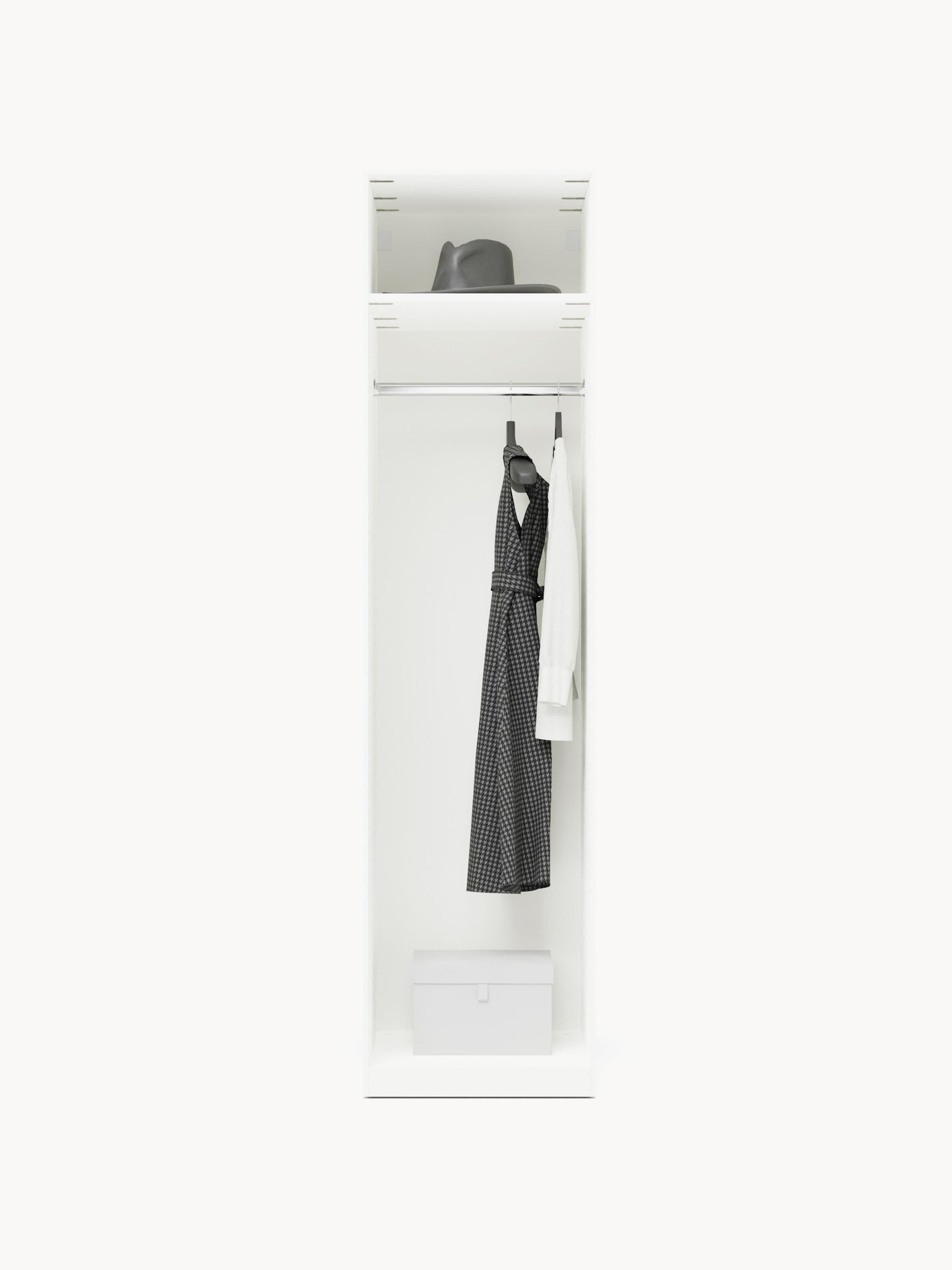 Warehamy Charlotte Hinged-Door Modular Wardrobe, 50 cm Wide, in Various Sizes