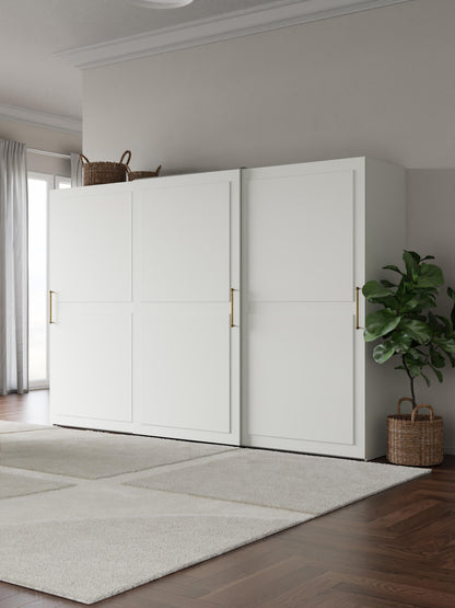Warehamy Charlotte Sliding-Door Modular Wardrobe, 300 cm Wide, in Various Sizes