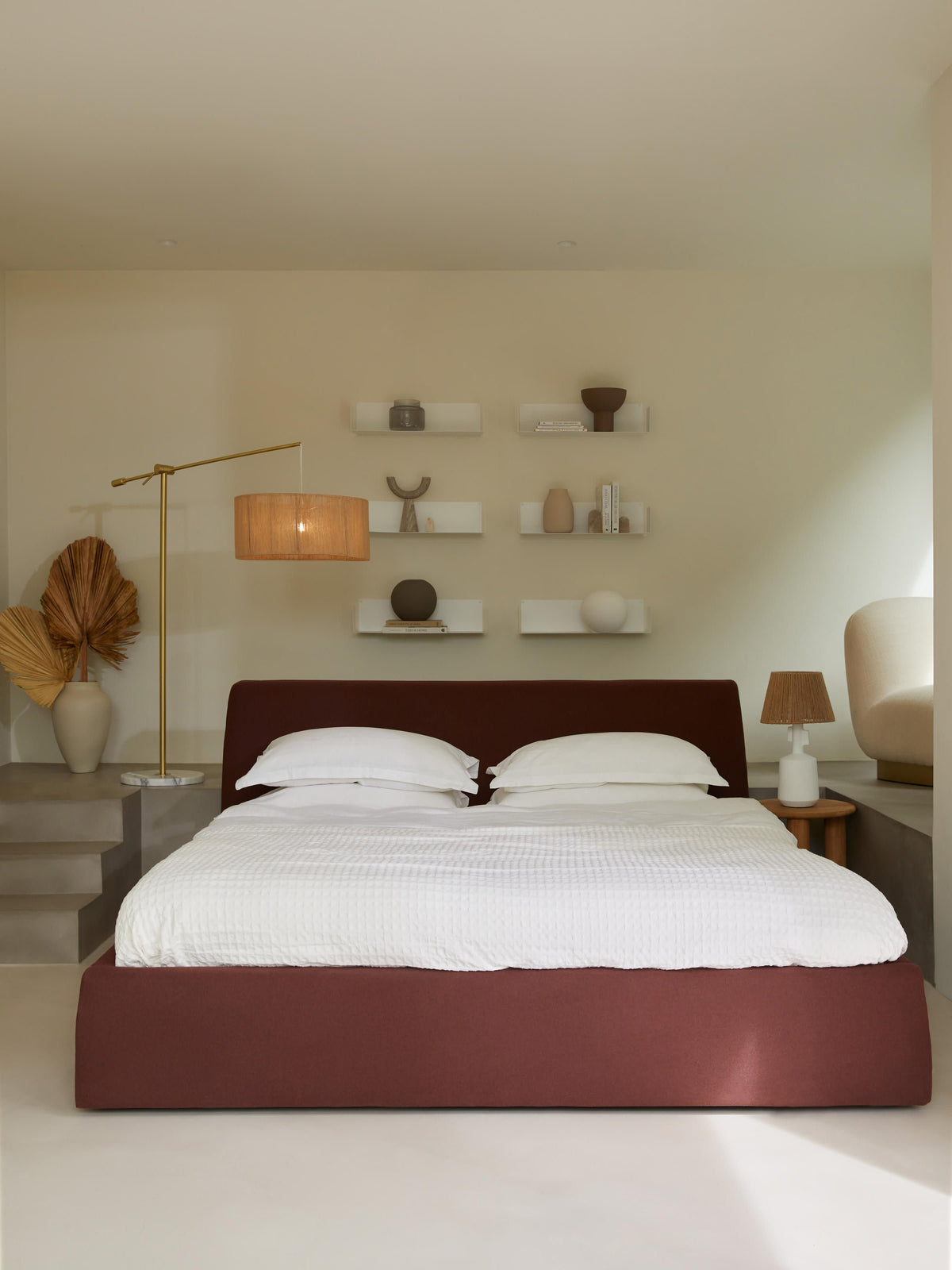 Warehamy Cloud Bed, Upholstered, with Storage