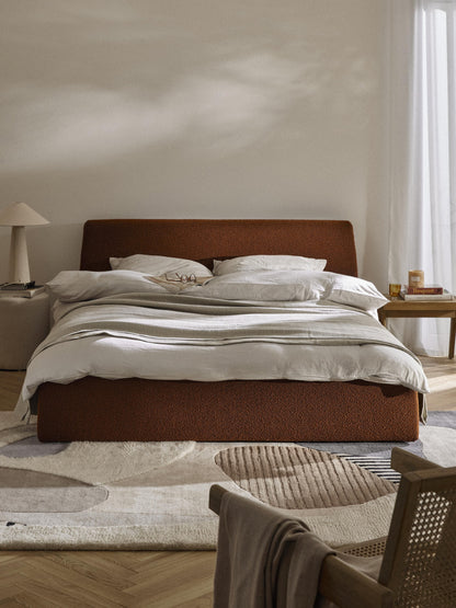 Warehamy Cloud Bouclé Bed with Storage, Upholstered
