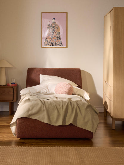 Warehamy Cloud Bouclé Single Storage Bed