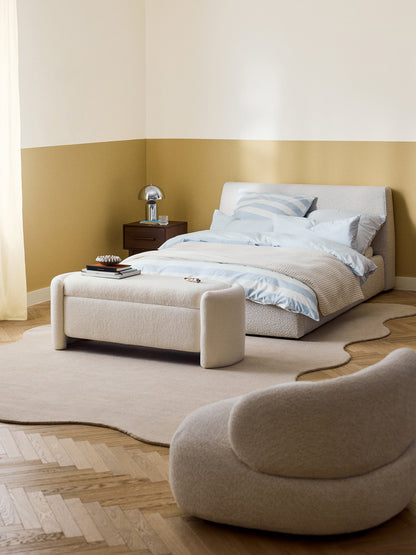 Warehamy Cloud Upholstered Bouclé Bed