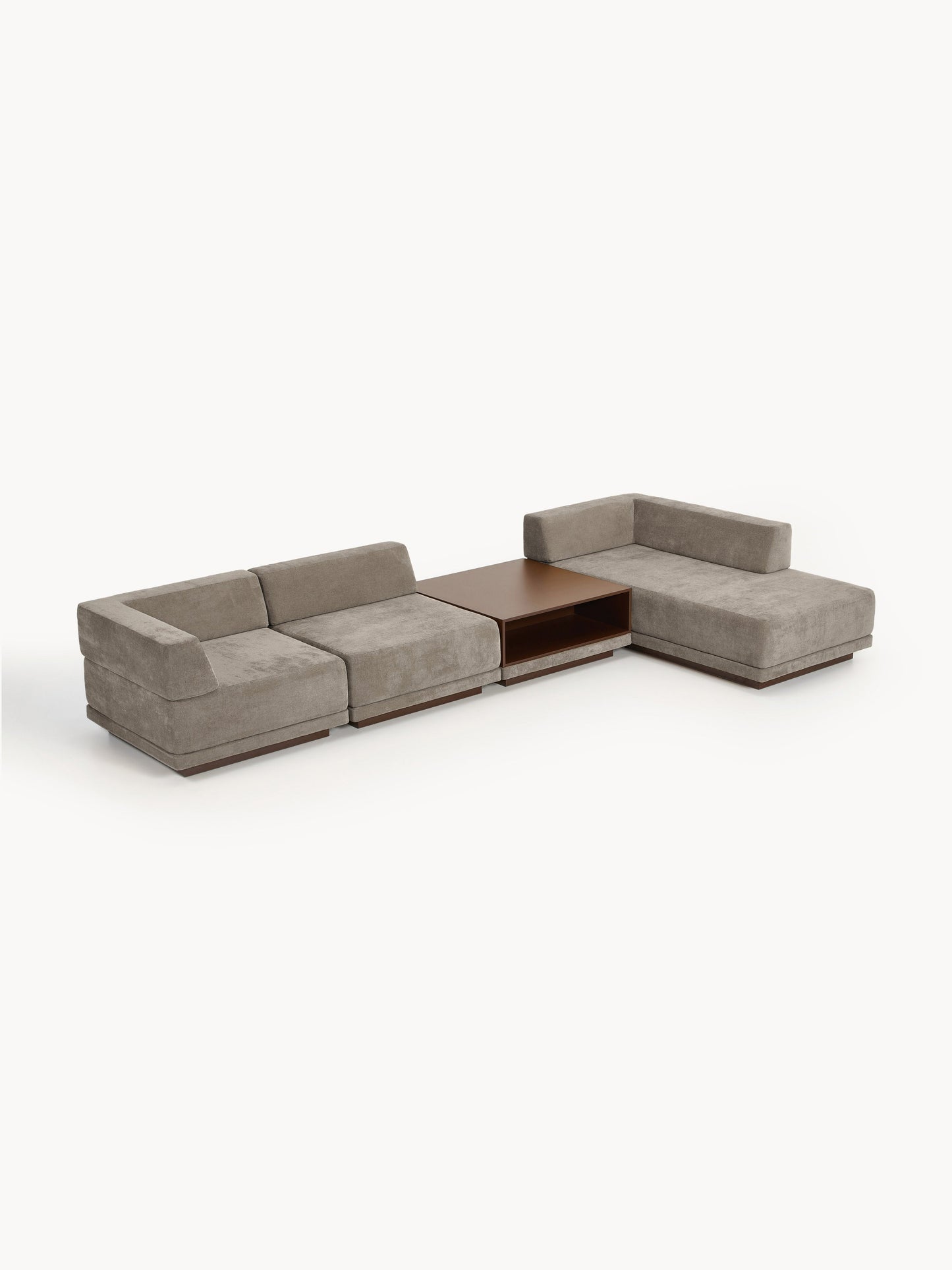 Warehamy Colin Corner Modular Sofa (4-Seater) with Coffee Table