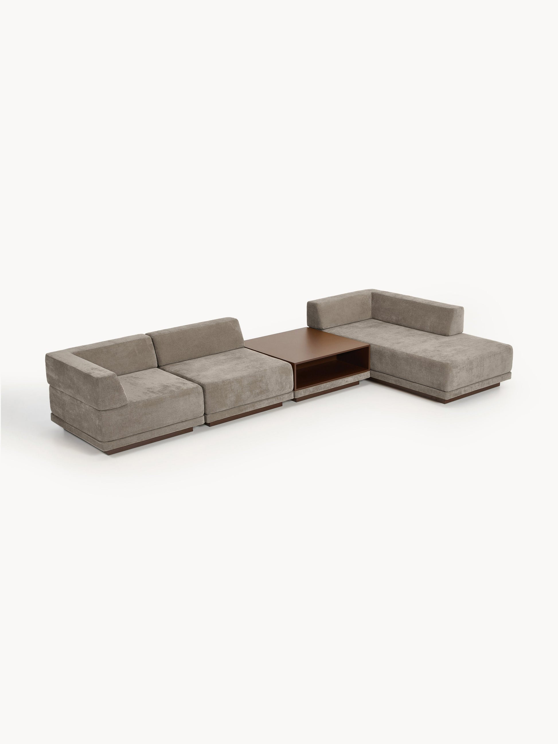 Warehamy Colin Corner Modular Sofa (4-Seater) with Coffee Table