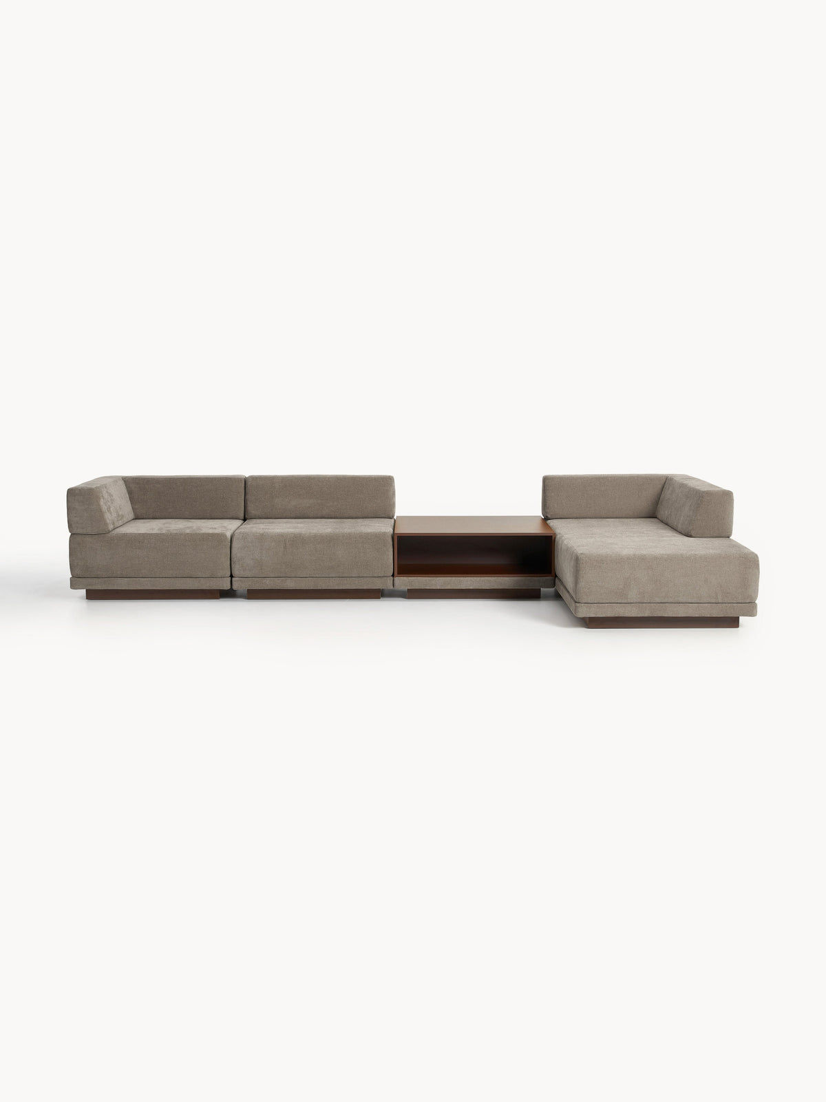 Warehamy Colin Corner Modular Sofa (4-Seater) with Coffee Table