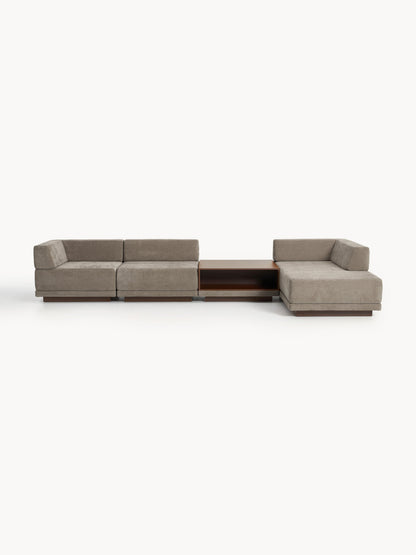 Warehamy Colin Corner Modular Sofa (4-Seater) with Coffee Table
