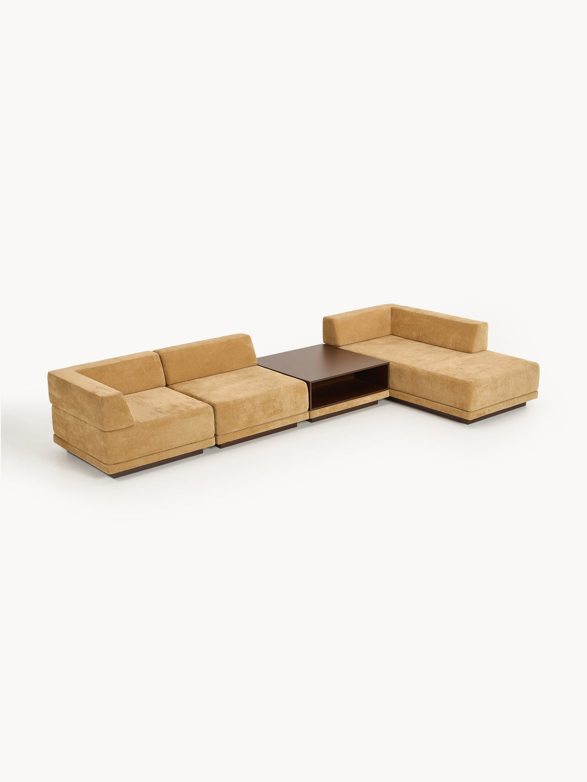 Warehamy Colin Corner Modular Sofa (4-Seater) with Coffee Table
