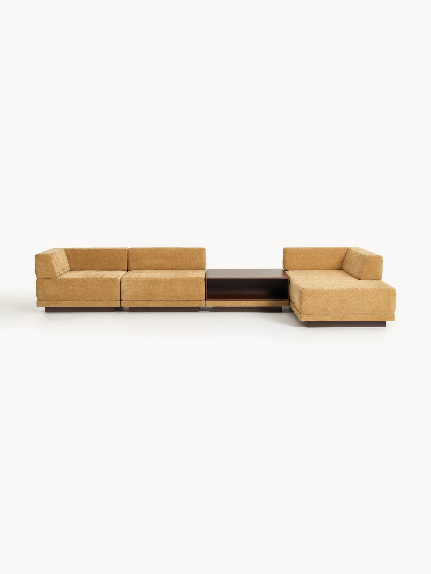 Warehamy Colin Corner Modular Sofa (4-Seater) with Coffee Table
