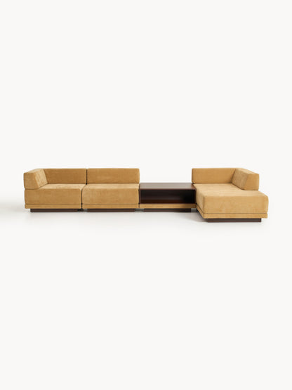 Warehamy Colin Corner Modular Sofa (4-Seater) with Coffee Table