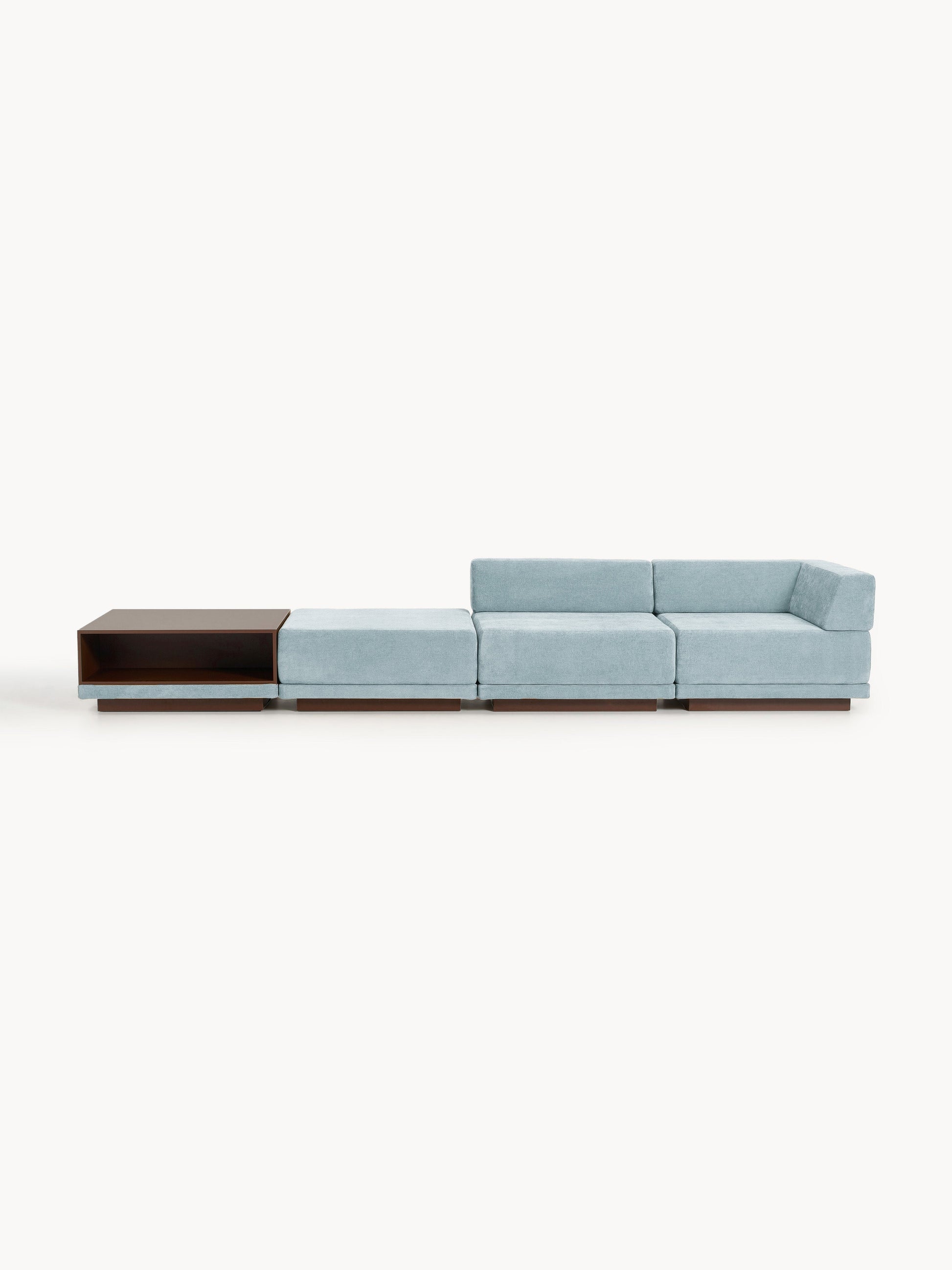 Warehamy Colin Modular Sofa, 4-Seater, with Coffee Table & Ottoman