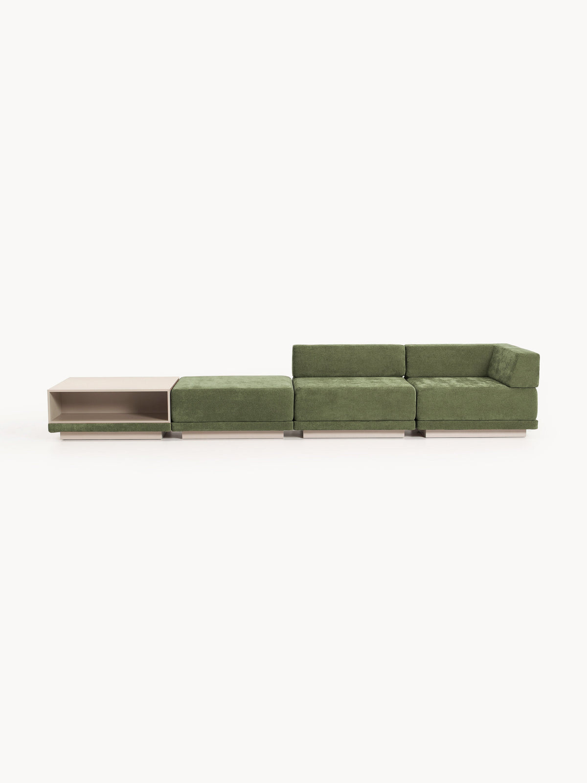 Warehamy Colin Modular Sofa, 4-Seater, with Coffee Table & Ottoman