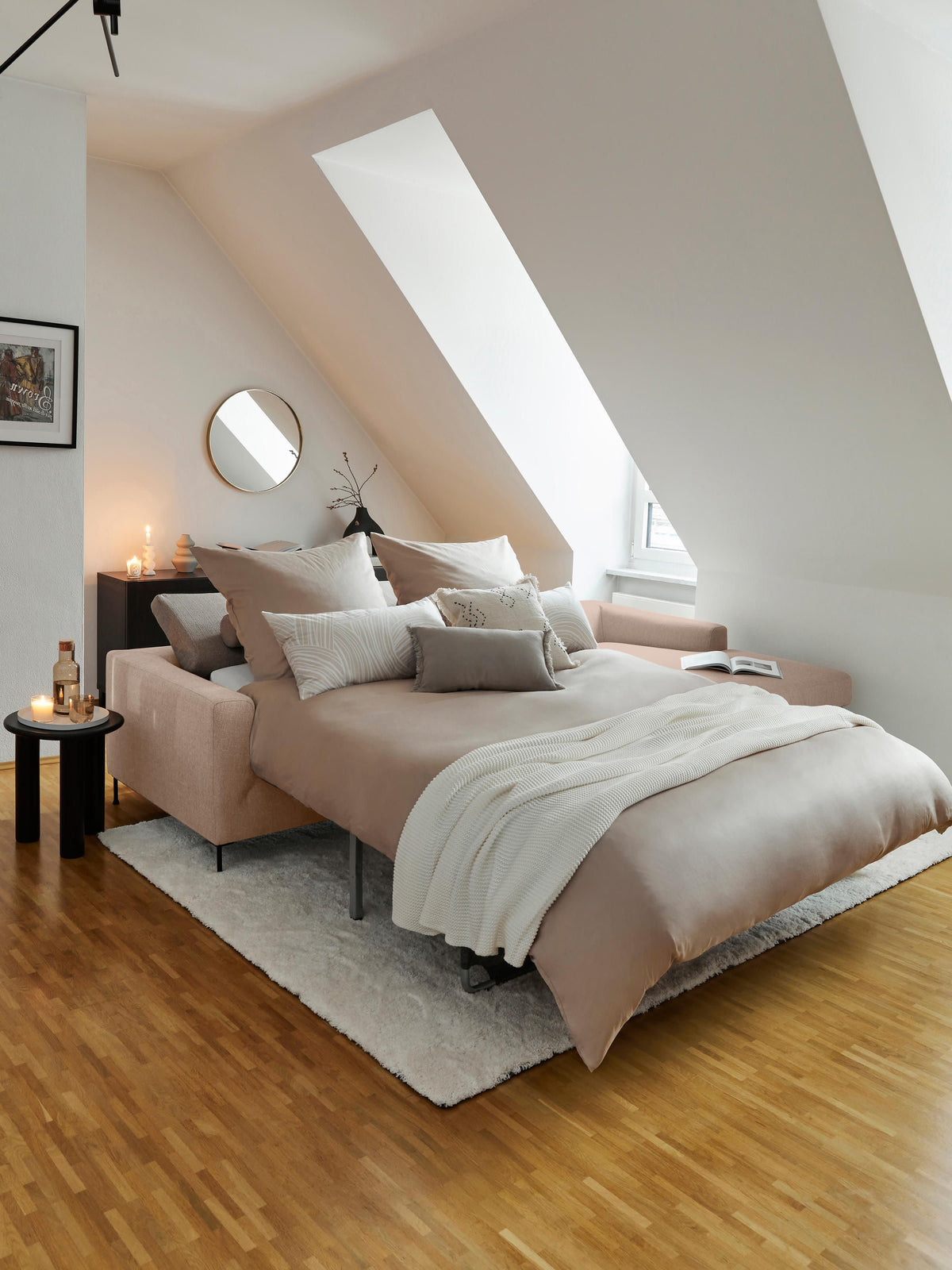 Warehamy Cucita Sofa Bed and Mattress, 3-Seater