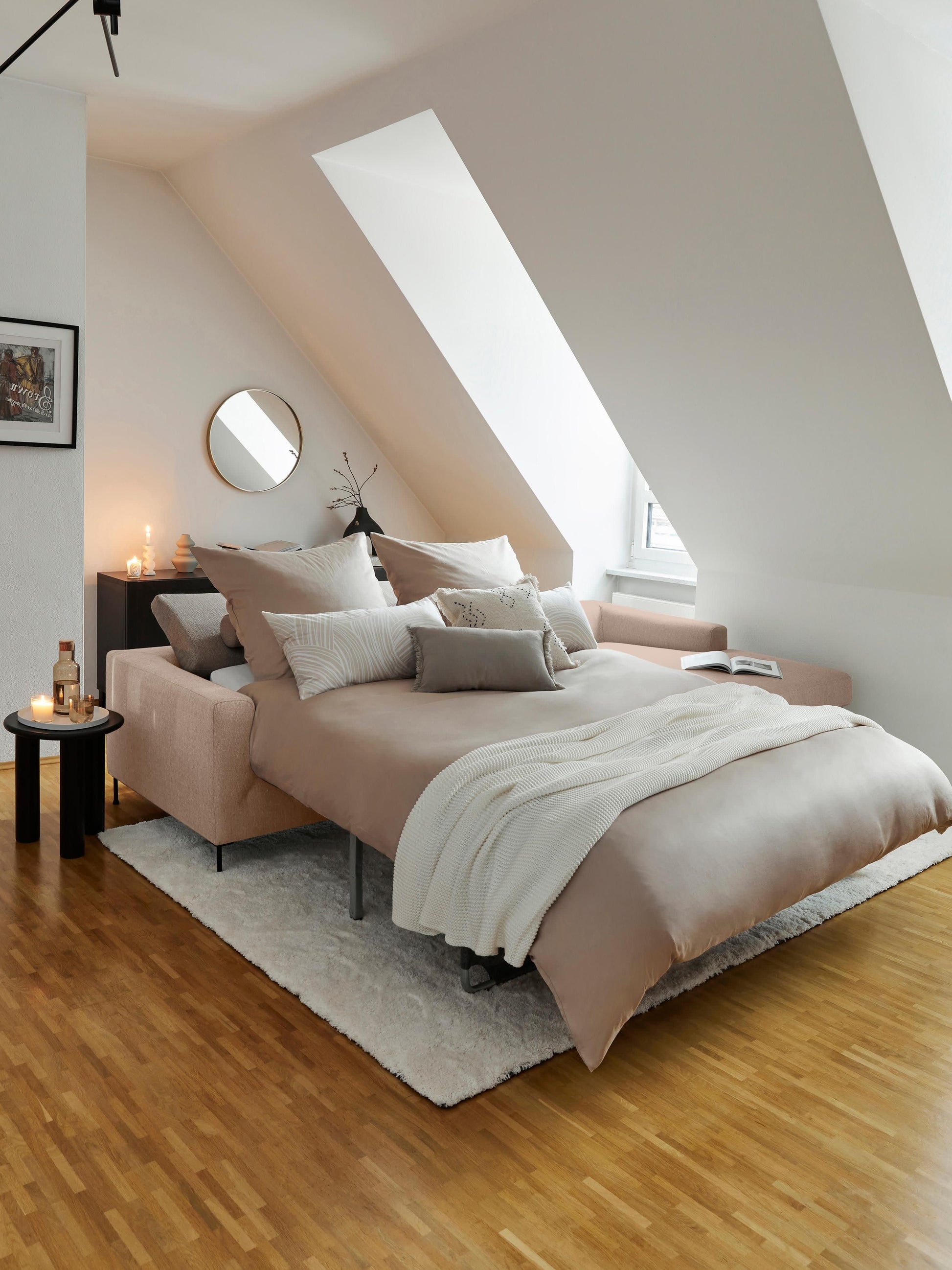 Warehamy Cucita Sofa Bed and Mattress, 3-Seater