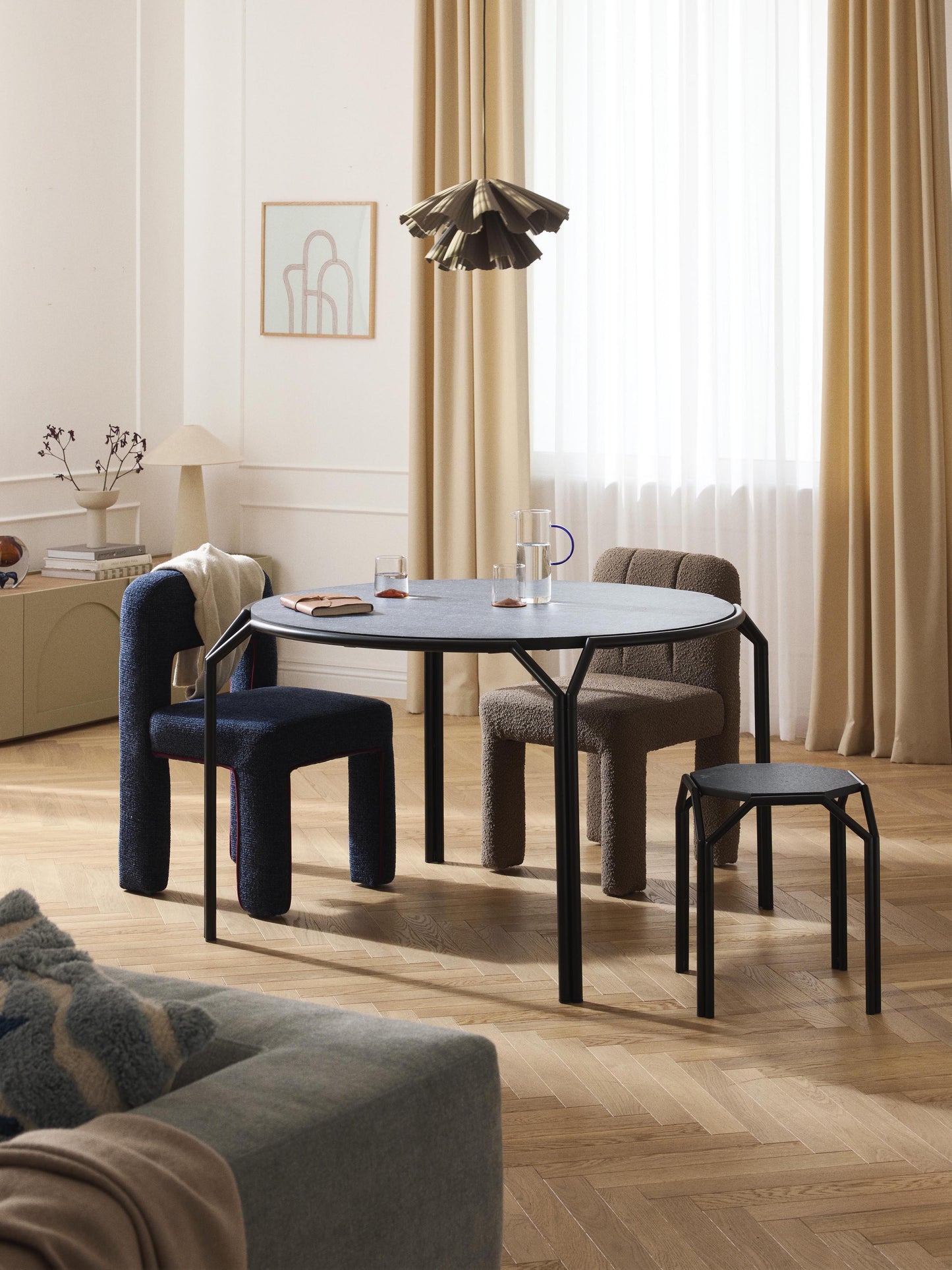 Warehamy Danilo Round Dining Table, Size Ø 120 cm