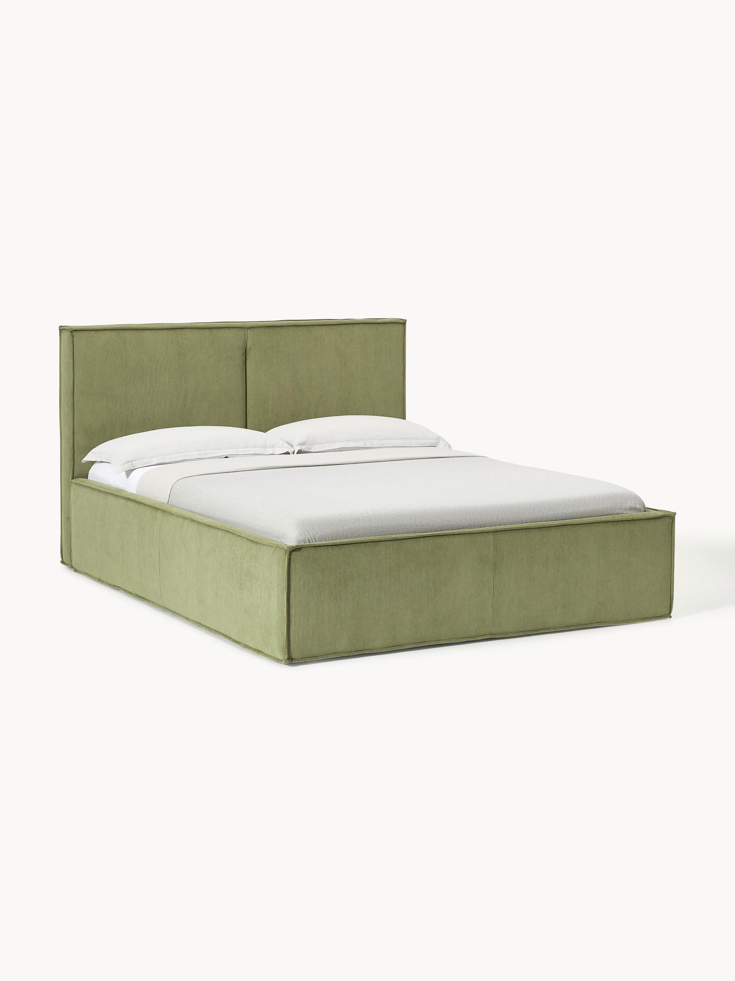 Warehamy Dream Corduroy Bed with Storage, Upholstered