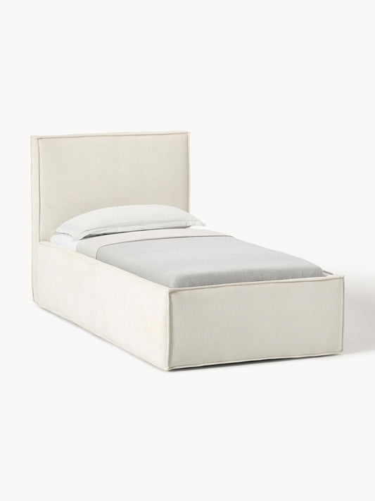 Warehamy Dream Single Corduroy Bed with Storage