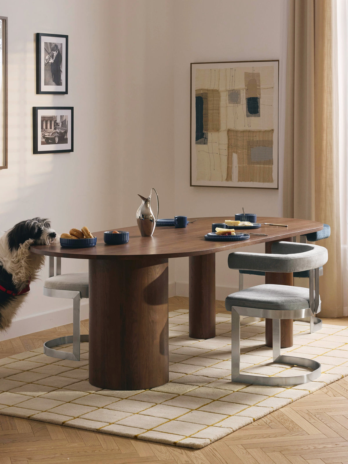Warehamy Dunia Oak Oval Dining Table, in Various Sizes