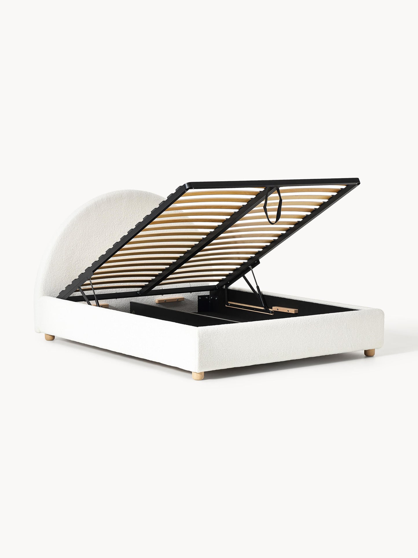Warehamy Ebba Storage Bed, Upholstered in Teddy