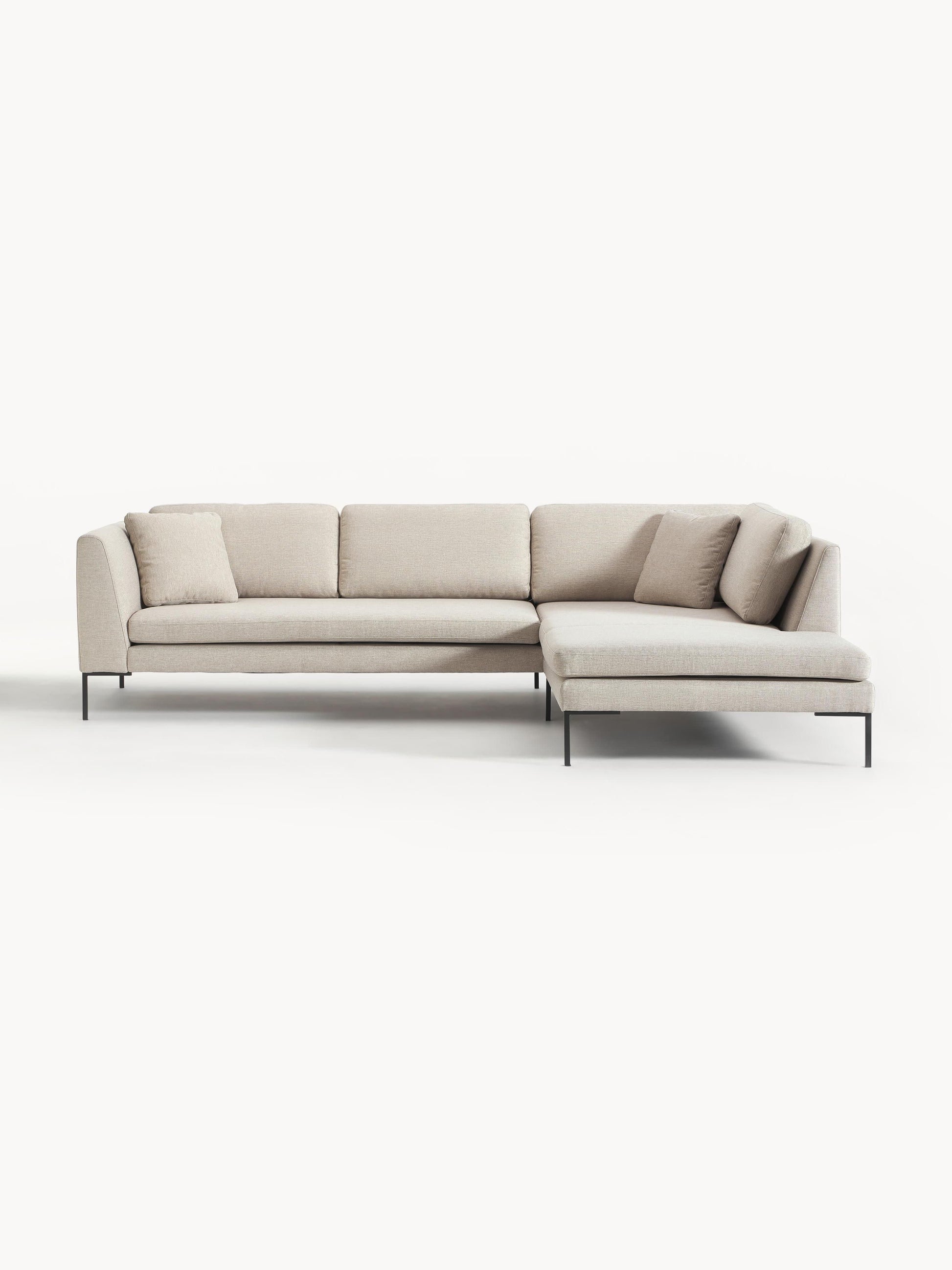Warehamy Emma Sofa, Corner, with Metal Legs