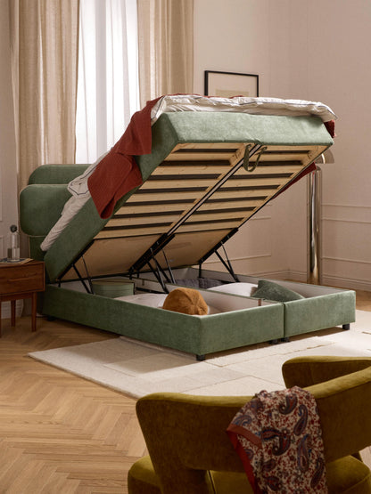 Warehamy Enrica Bed with Storage, Box Spring