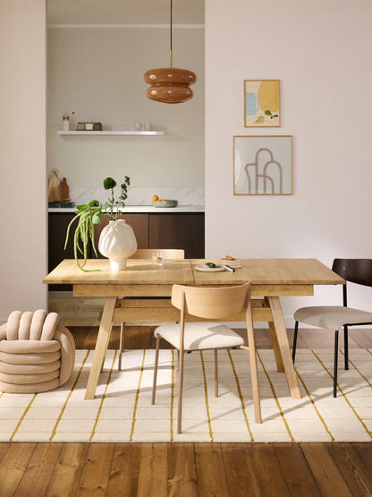 Warehamy Ethan Extendable Dining Table, Size 180 - 220 x 100 cm