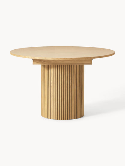 Warehamy Filo Extendable Dining Table, Grooved Texture, 120 - 160 x 75 cm