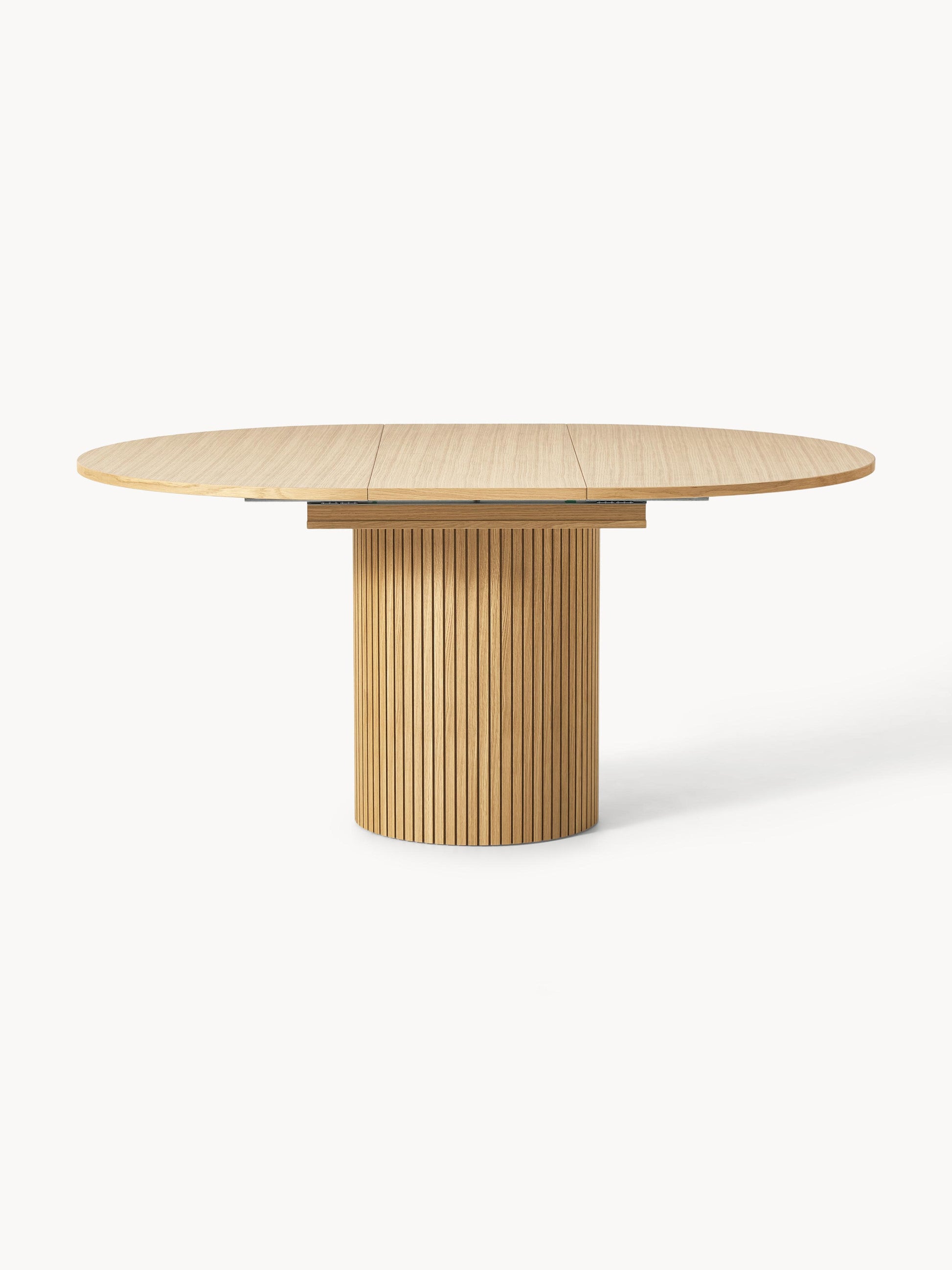 Warehamy Filo Extendable Dining Table, Grooved Texture, 120 - 160 x 75 cm