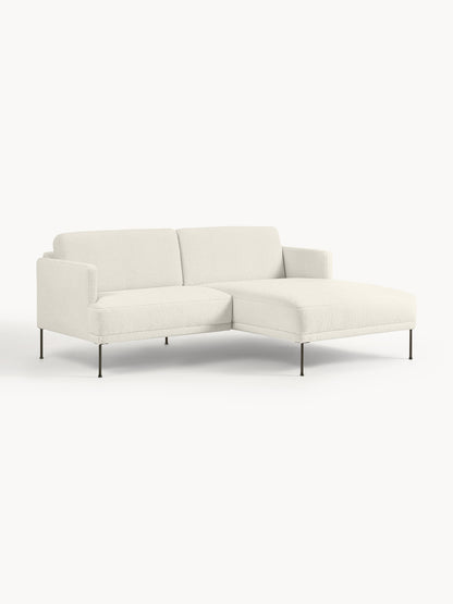 Warehamy Fluente Teddy Fabric Corner Sofa, Small