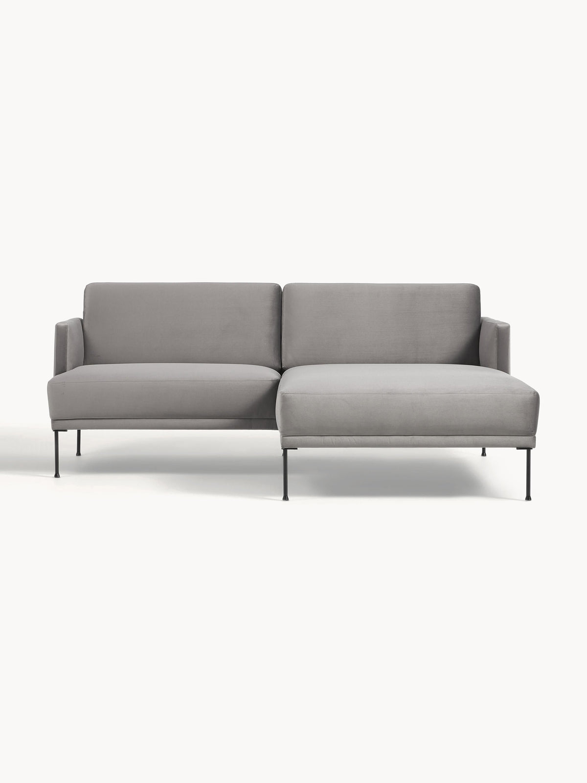 Warehamy Fluente Velvet Corner Sofa, Small