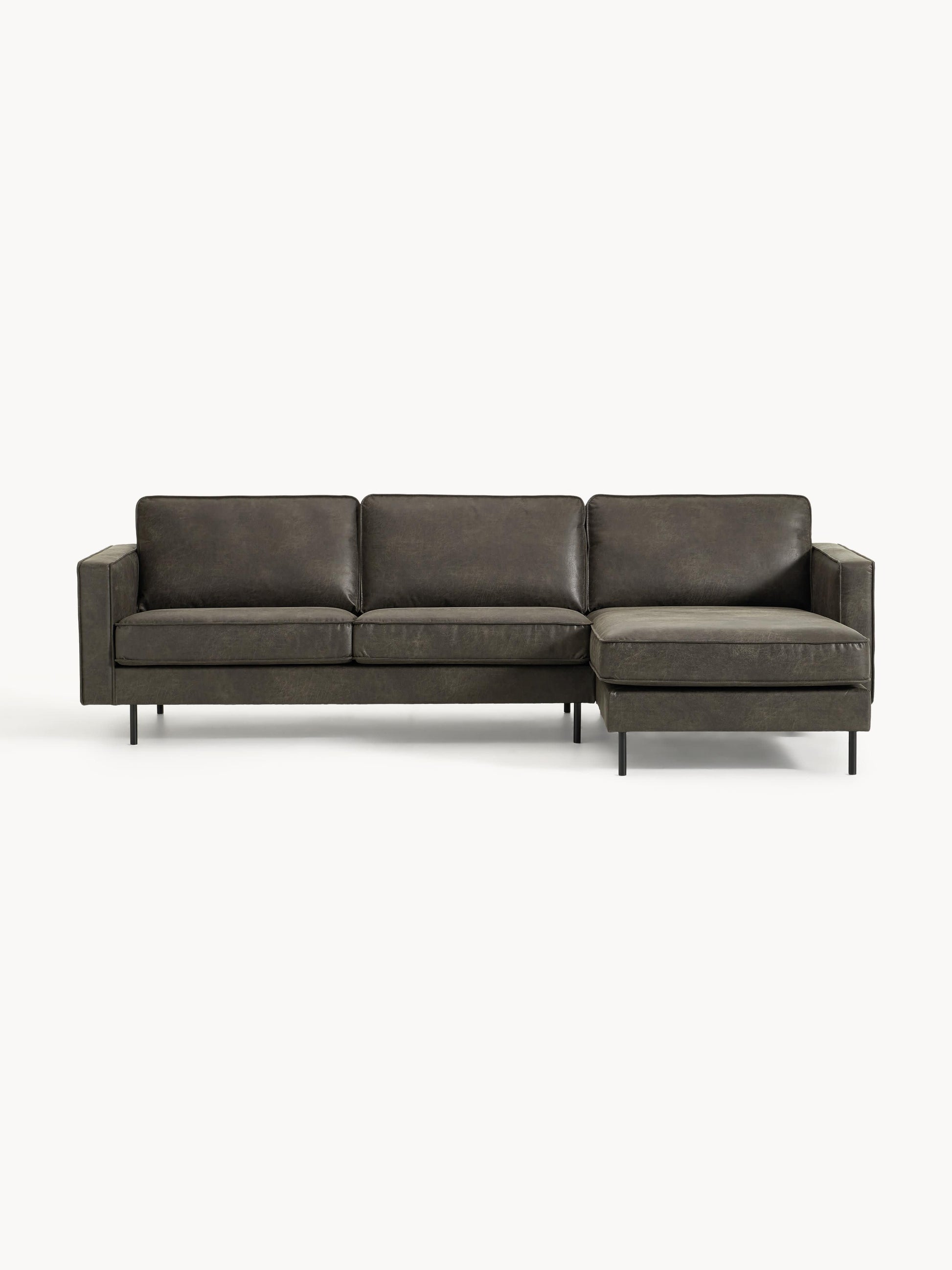 Warehamy Hunter 3-Seater Leather Corner Sofa