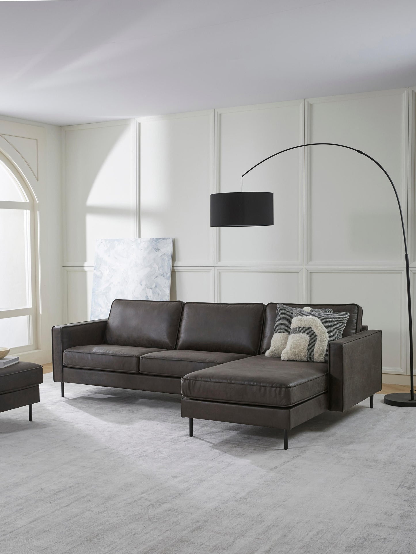 Warehamy Hunter 3-Seater Leather Corner Sofa
