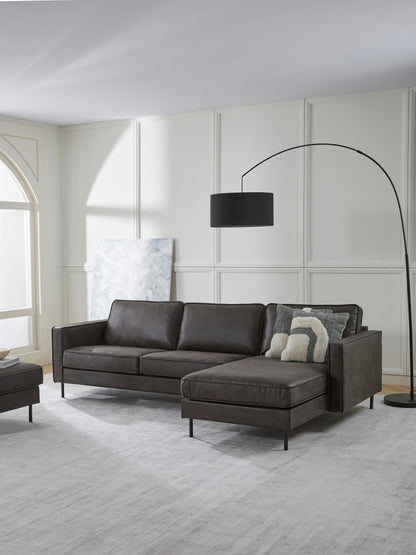 Warehamy Hunter 3-Seater Leather Corner Sofa
