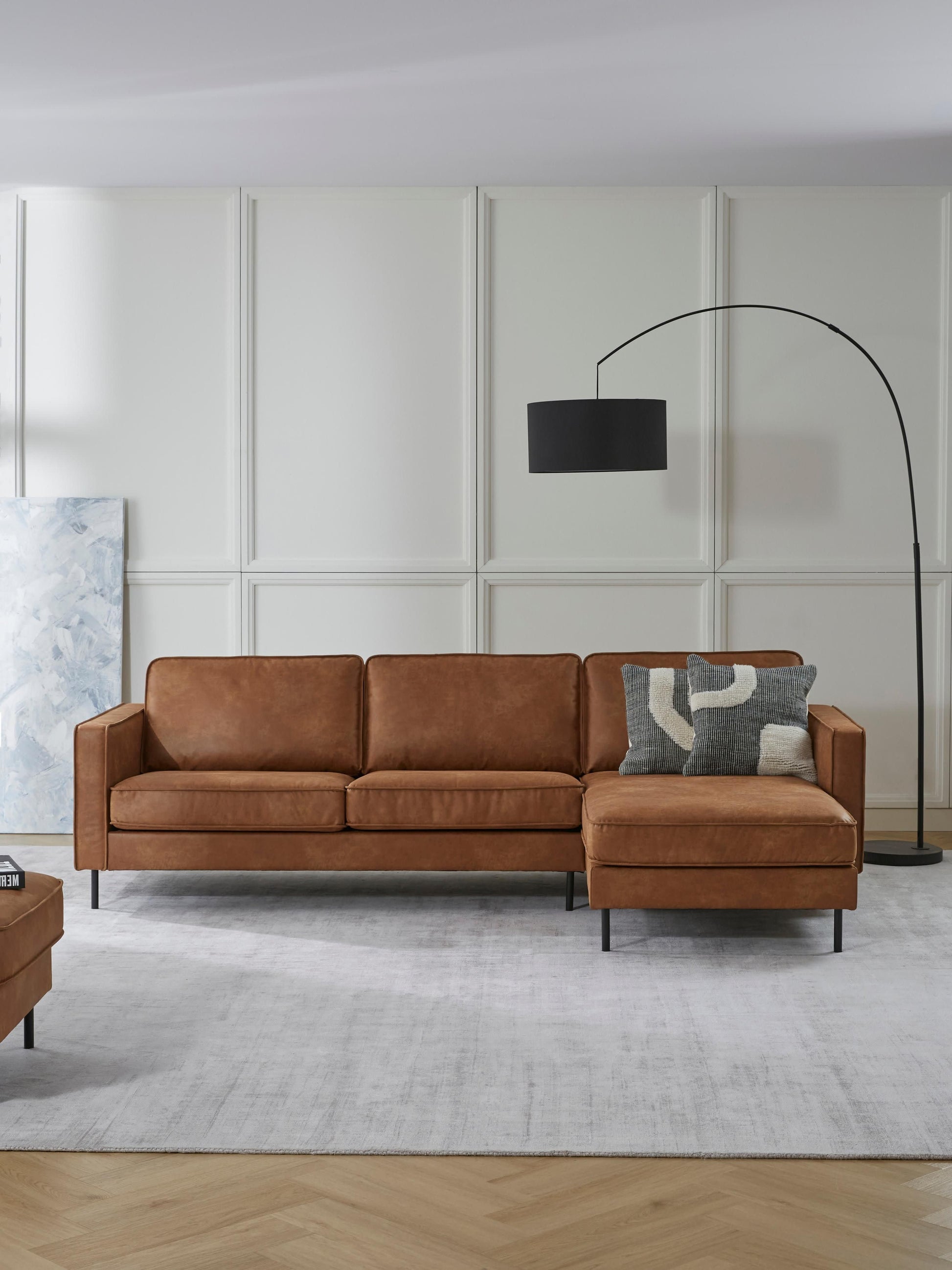 Warehamy Hunter 3-Seater Leather Corner Sofa
