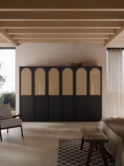 Warehamy Jeanne Hinged-Door Modular Wardrobe, 300 cm Wide, in Various Sizes