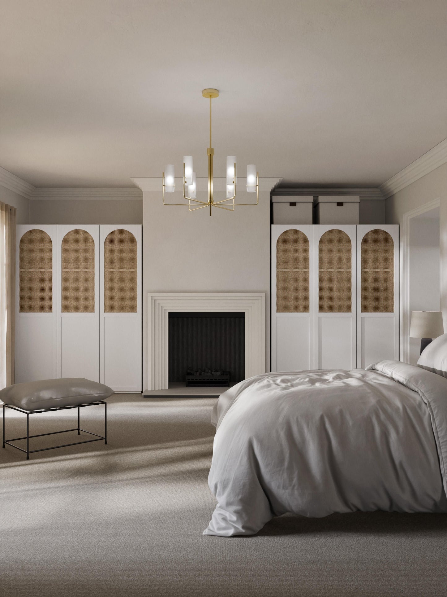 Warehamy Jeanne Hinged-Door Modular Wardrobe, 50 cm Wide, in Various Sizes