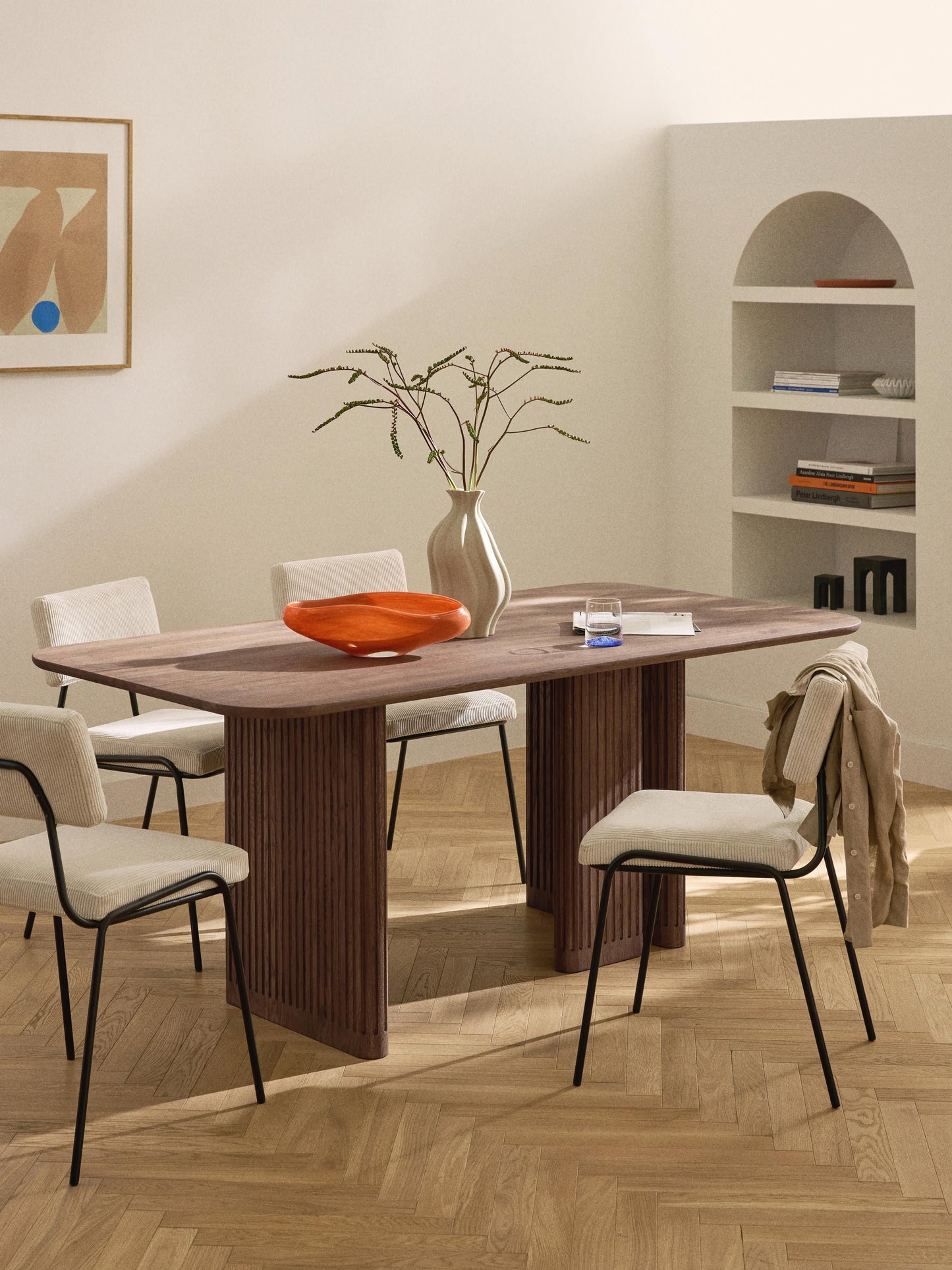 Warehamy Jolka Oak Dining Table, Available in Various Sizes