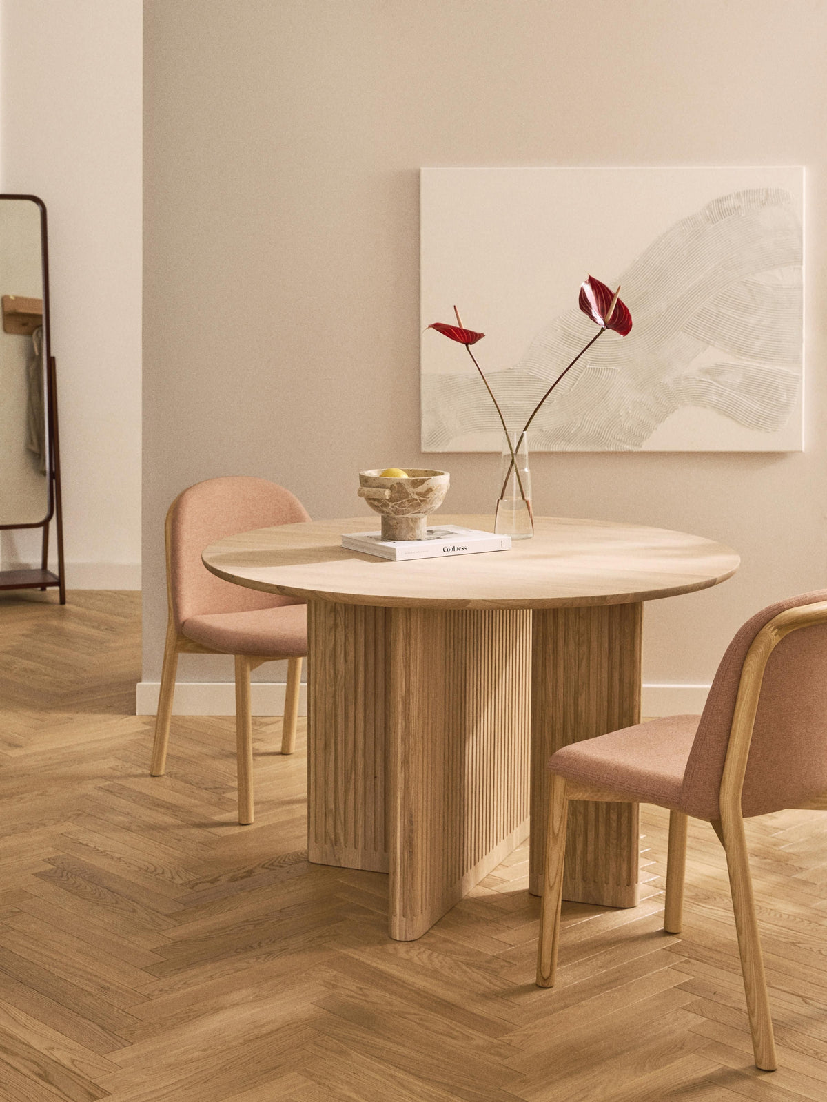 Warehamy Jolka Oak Round Dining Table, Ø 120 cm