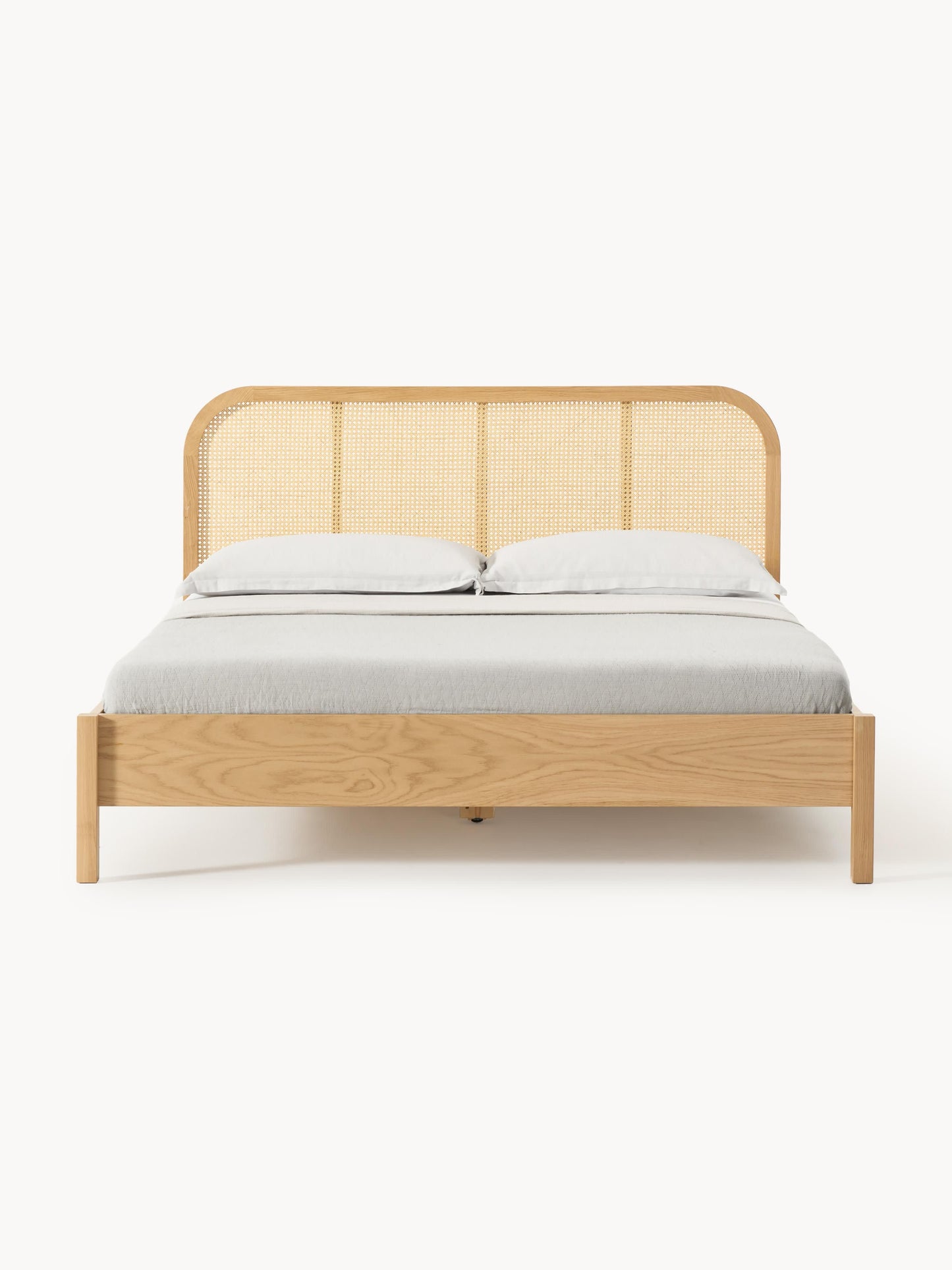 Warehamy Jones Wooden Bed, Vienna Cane Headboard