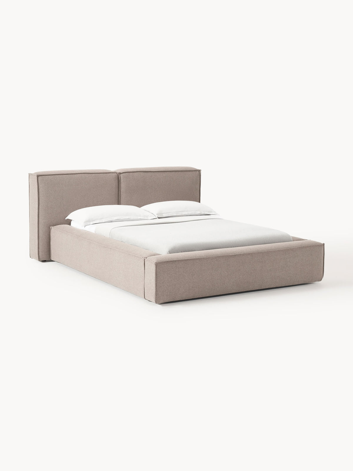 Warehamy Lennon Bed, Upholstered, with Storage